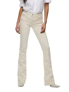 Only Women's Mid Rise Bootcut Flared Jeans | Stretchy & Stylish Retro Look