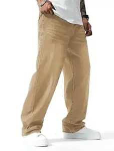 Ben Martin Men Jeans || Baggy Fit Jean's for Man || Loose Fit High Rise Denim || Stretchable Casual Wear Jean,s || Dance Rap Rapping Style Pant for Men || Denim Cotton Jeans (1)