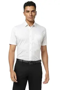 Peter England Men's Regular Fit Shirt (PESHWNUPJ82830_White