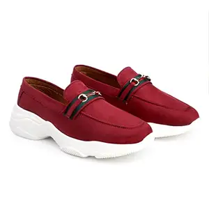 Sabates- Stylish Men's Latest Casual Outdoor Slip-on Shoe On Eva Sole with Extra Cushion Red