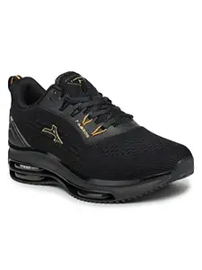 ABROS ASSG1018N Men's Sports Shoes -Black/Gold -7UK