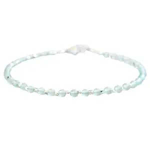 RRJEWELZ Aventurine Quartz Bracelet for Men & Women – 2mm Round Smooth Green Beads – 7 inch with Silver Plated Clasp – Healing, Fashion, Gift, Spiritual, Yoga|LCBR_RR_00907