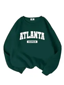SXV STYLE SXV 'Atlanta Georgia’ Printed Cool Aesthetic Drop Shoulder Oversized Baggy Sweatshirt