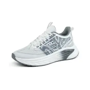 Red Chief Sports Running Shoes for Men & Boys | Stylish Lace-Up Outdoor Shoes | Lightweight Walking-Style Runners | Comfortable Athletic Lt.Grey-White | Size-6 | R1708 F039
