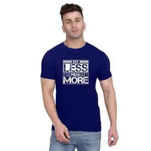 ALLEN BLACK Men's Round Neck T-Shirt Comfortable & Stylish Men's T-Shirt Idea for Gym, Sports, Casual Outings, or Lounge Wear - Small$4171 Navy