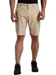 Thomas Scott Men's | Regular Fit | 100% Cotton | Solid | Breathable Lightweight | 6-Pocket Cargo Shorts | Cricket Club Collection