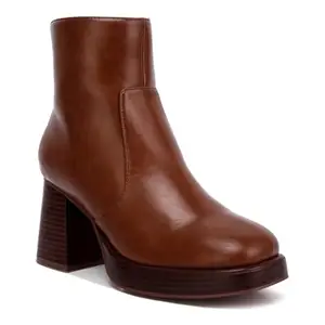 London Rag Faux Leather Side Zipper Closure Boots