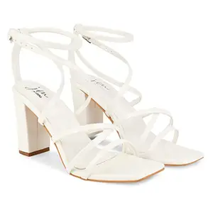 JM LOOKS: Fashionable Strappy Block Heel Sandals with Ankle Strap Buckle for Women & Girls