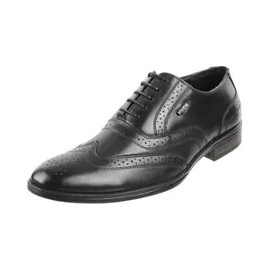 Mochi Mens Leather Black Brogue (Size (10 UK (44 EU))