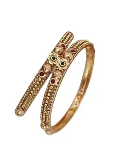 Ethereal Gold-Plated Bangle Set – Lightweight and Gorgeous