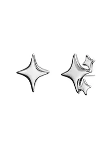 Yellow Chimes Stud Earrings for Women | Fashion Silver Stud Earrings for Girls | Silver Star Shaped Studs Earring | Birthday Gift for Girls & Women Anniversary Gift for Wife