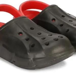 GENIAL Men's Black Clogs | Size - 7 | MF BLACK RED-7
