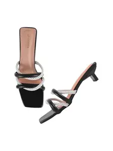 SilverArrow Women's Bloom Hub Block Heel Sandals