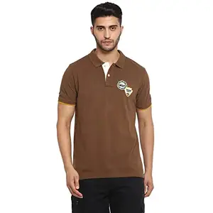 Royal Enfield Men's Regular Fit T-Shirt (RLATSO000359_Brown 2XL)