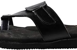 DOCTOR CHOICE� Men's Extra Soft Padding Orthopedic and Diabetic Comfortable Doctor Casual Slippers, MCR and MCP Chappals, Home Slipperss For Daily Use (Black Color, Size 12 UK/IND)
