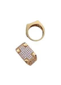 Stylish Men's Designer Ring Diamond Gold Ring For Men Ring/Gold Ring||JEWELRYRING-262-19
