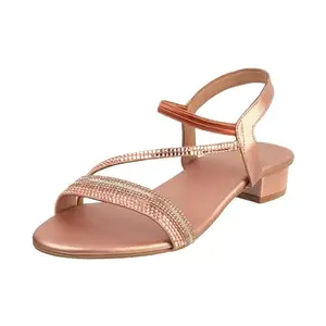 Metro Women Rose Gold Ethnicwear/Fashion Sandal UK/6 EU/39 (35-4636)