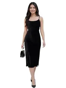 Leriya Fashion Velvet Western Dress for Women | Blue Stylish Square Neck One Piece Dress for Women Short & Long | Casual Summer Bodycon Dresses for Beach & Stylish Party Outifits