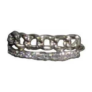 Prisha Arts 2506 Silver-Tone Heart Promise Ring with Sparkling Rhinestones