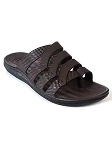 AJANTA Mens Brown Flat Sandal PG0453