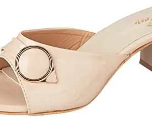 WalkTrendy Womens Cream Sandals With Heels - 3 Uk (Wtwhs2_Cream_36)