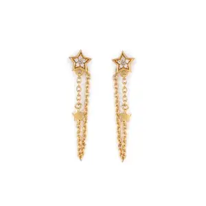 Shaya by Caratlane A Star is Born Earrings in Gold Plated 925 Silver for women