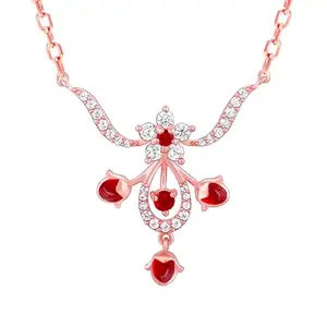 GIVA 925 Silver Rose Gold Grow in Love Necklace|Gift for Girlfriend| With Certificate of Authenticity and 925 Stamp | 6 Months Warranty*