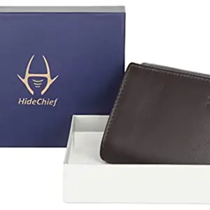 HideChief Brown Premium Genuine Leather Wallet(HCRW341_B)