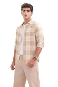 S-LINE Men Full Sleeve Check Cotton Shirt/Shirt for Men