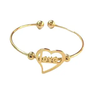 Gold Brass Princess Unique Bracelet/Bangles for Women | Adjustable | Size Free Size | bsn5v_B&Bangles_FS_637