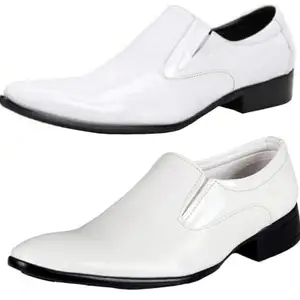 Vitoria Derby Shoes for Men | Shoes for Men with PU Sole | Comfortable & Lightweight |Durable & Trendy Design | Size : 9 | Color : Multicolor,VTR_401WhtSlipon_VTR_2004_White_2S_9