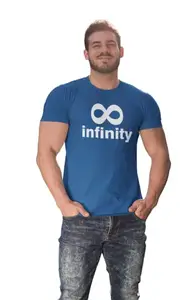 Shoppingara Infinity (Blue T) -Clothes for Mathematics Lover - Foremost Gifting Material for Your Friends, Teachers, and Close Ones