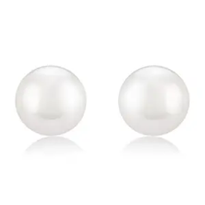 Ananth Jewels 925 Silver BIS HALLMARKED 7mm Pearl Stud Earrings for Women