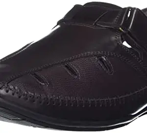 BATA Mens Draco Texture Brown Sandal