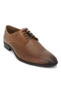 Louis Philippe Men Brown Formal Leather Derby Shoes