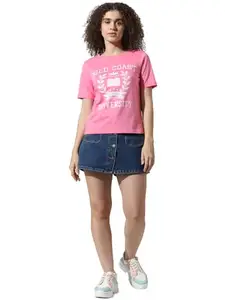 ONLY Women's Regular Fit T-Shirt (15335875-Azalea Pink_Azalea