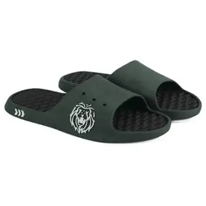 Men's PVC Platform Slippers, Casual Style, Lightweight (OLIVE, UK Footwear Size System, Adult, Men, Numeric, Medium, 7)