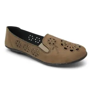 WESTOES Belly Shoes | Most Comfortable Shoes | Budget Friendly | Cushioned Insoles for All Day (WLB02) (Beige, UK Footwear Size System, Adult, Women, Numeric, Medium, 5)