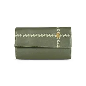 Baggit Women Green Wallet Large Size | Ladies Stylish Purse Bag | Credit Card Money Holder