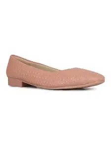 Inc.5 Womens Peach Casual Solid Pointed Toe Ballerinas