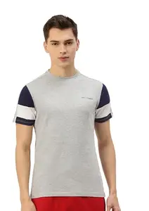 AM SWAN Premium Cotton Half Sleeve Crew Neck T-Shirts Grey