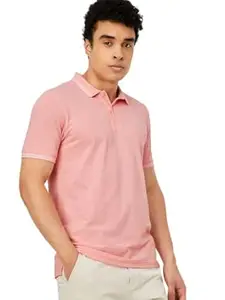 Max Men's Half Sleeves Regular Fit Solid Polo T-Shirt