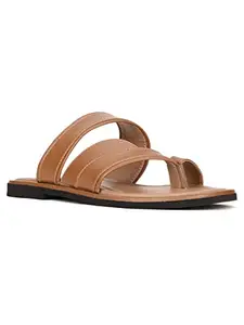 Bata Men's WING Toe Ring Sandal (8713431_TAN_8 UK)