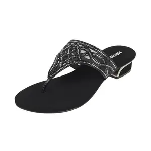 Mochi Women Black Ethnic Synthetic Sandals Uk/5 Eu/38 (35-922)
