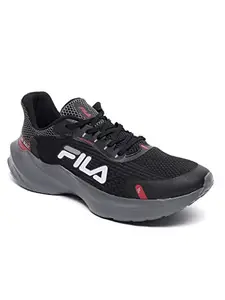 FILA Mens Action BLK/RD/SIL Running Shoes 11010271 6