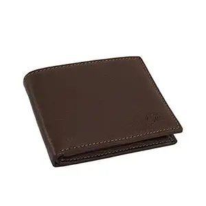 GIL Dark Brown Men's Leather Wallet (Pack of 1)(MOF-RFID)