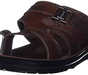 Walkaroo Men's Brown Slippers - 8 UK (WG5315)