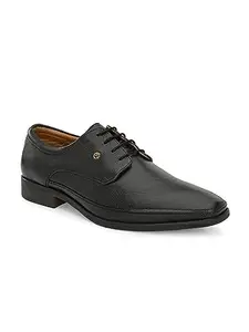 ALBERTO TORRESI Leather Black Laceup Formal Shoes - Classy & Comfortable Men's Dress Footwear for Formal Style - Ideal for Office & Special Occasions - Black - 10 UK/India