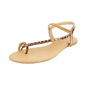 Metro Womens Synthetic Bronze Sandals (Size (5 UK (38 EU))