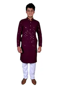 Yuvina Fashion Men Purple Colour Kurta Pajaama